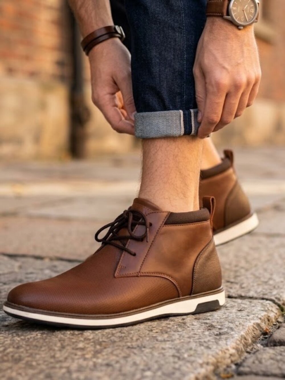Aldo Men's Brown Mid-Top Boots